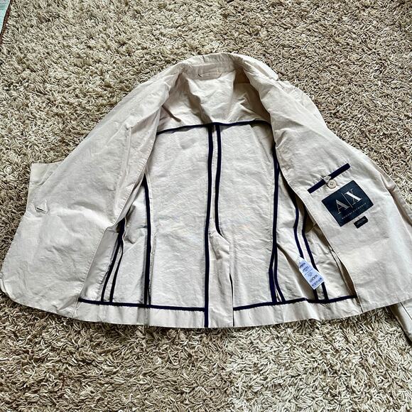Armani Exchange Cream Single Button Casual Blazer Jacket Women’s Size 2 - Picture 2 of 8